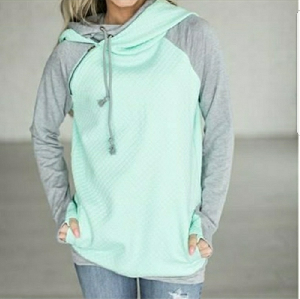 Double waffle weave hoodie